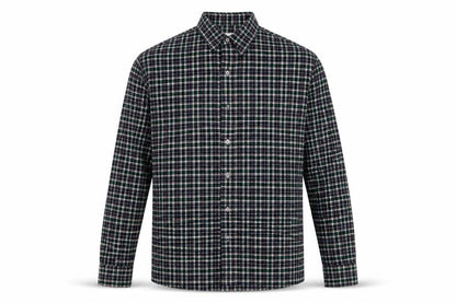 Executive Class by Evershine Men's Green Checked Flannel Shirt Size 42