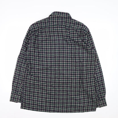 Executive Class by Evershine Men's Green Checked Flannel Shirt Size 42