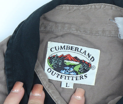 Cumberland Outfitters Men's Multicoloured Western Button-Up Shirt L