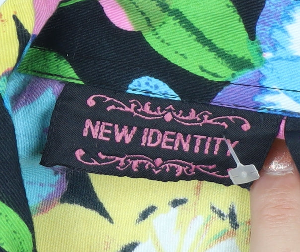 New Identity Women's Multicoloured Floral Cotton Jacket Size S