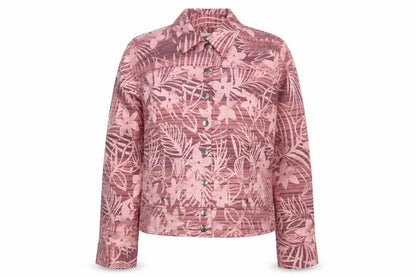 Christopher & Banks Women's Pink Floral Button Jacket Size M