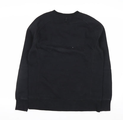 Champion Women's Black Small Pullover Sweatshirt Logo Cotton Blend