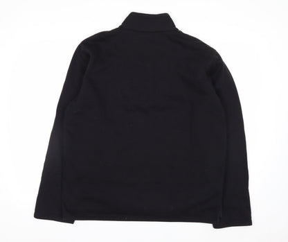 DKNY Jeans Men's Black L Fleece 1/2 Zip Sweatshirt Pullover