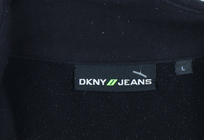 DKNY Jeans Men's Black L Fleece 1/2 Zip Sweatshirt Pullover