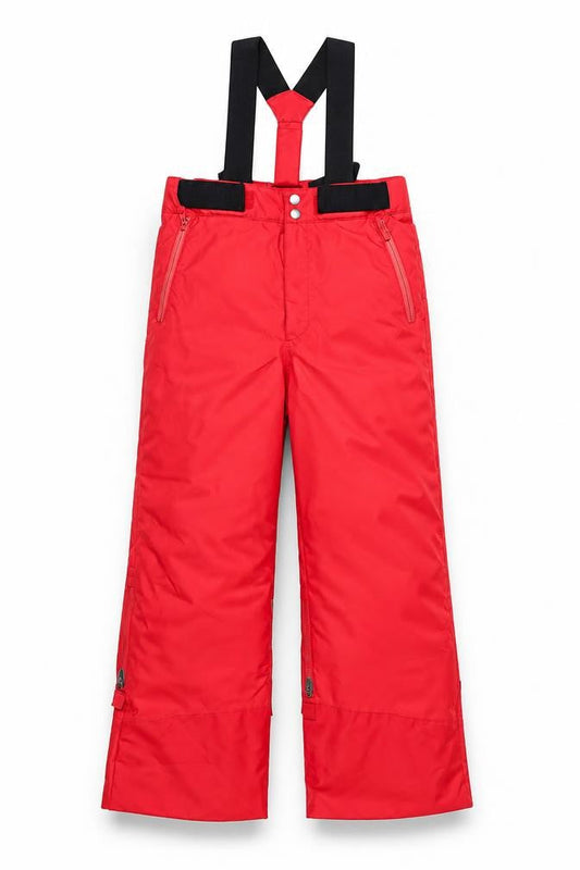 Wedze Boys Red Snow Pants 12-14 Years Waterproof Insulated Ski Trousers