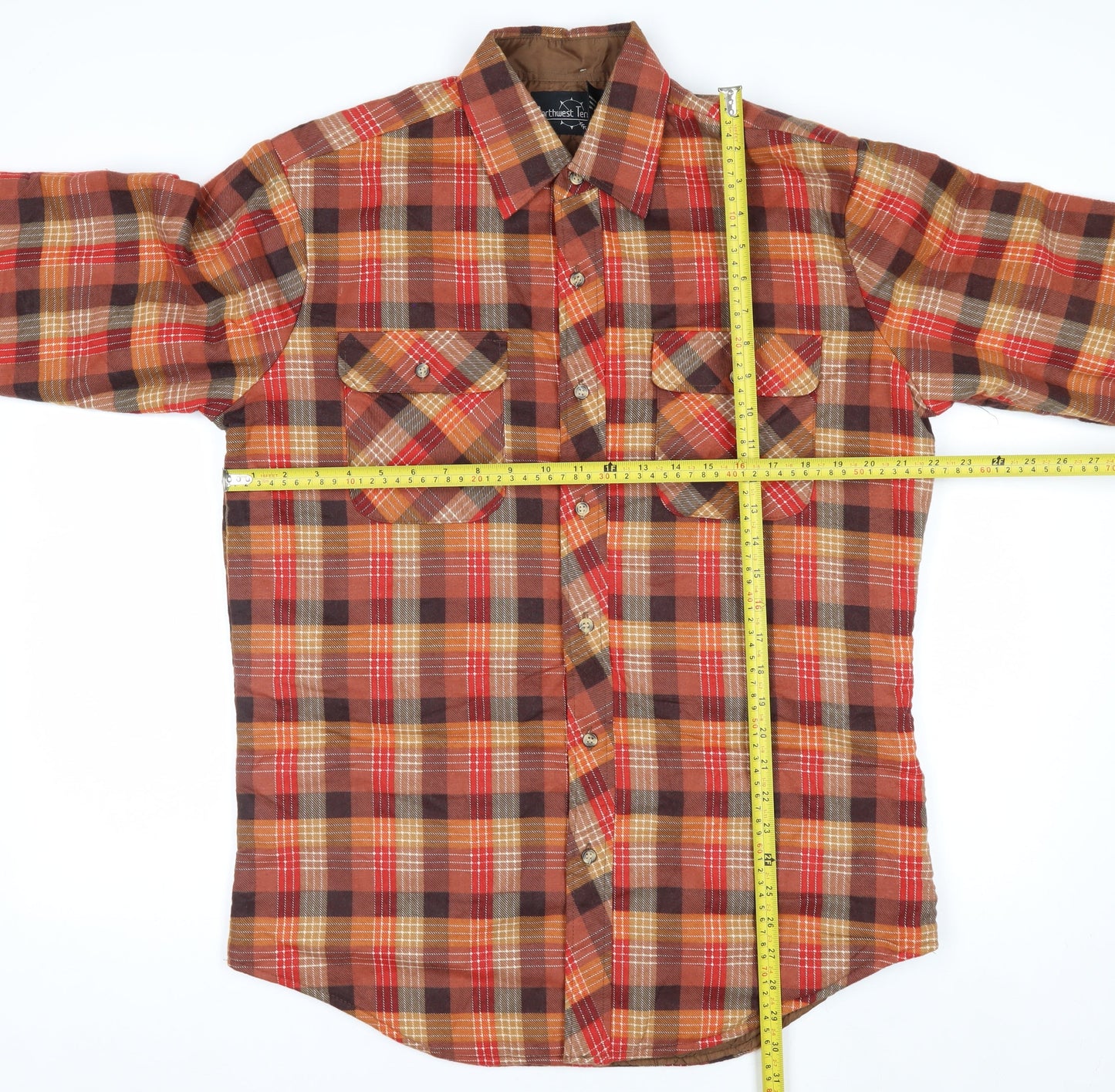 Northwest Territory Men's Brown Checked Lined Flannel Jacket M