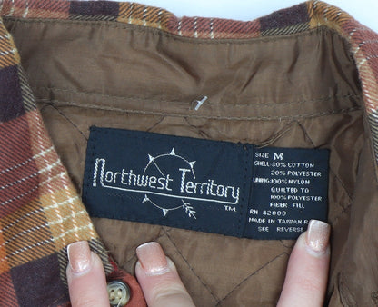 Northwest Territory Men's Brown Checked Lined Flannel Jacket M