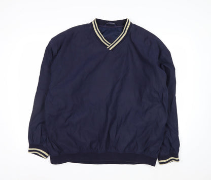 Woodlake Men's Blue XL V-Neck Pullover Sweatshirt Outdoor Style