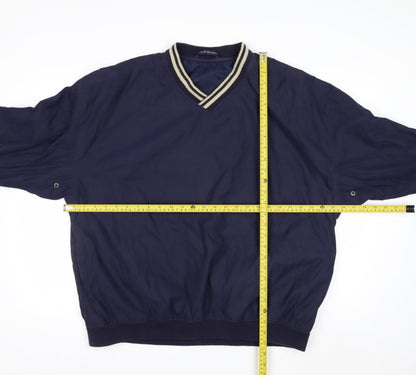 Woodlake Men's Blue XL V-Neck Pullover Sweatshirt Outdoor Style