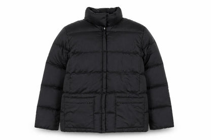 IZZI Womens Black Puffer Jacket M Mid-Length Down Winter Coat