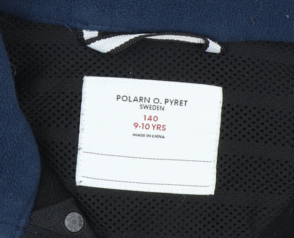 Polarn O. Pyret Boys Blue Full Zip Fleece Sweatshirt 9-10 Years