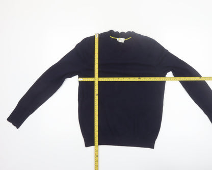 Boden Women Blue Cotton Wool Crew Neck Long Sleeve Jumper Size 12
