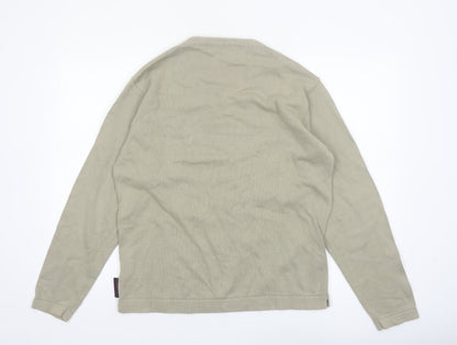 Ben Sherman Men's Beige Cotton V-Neck Pullover Jumper M