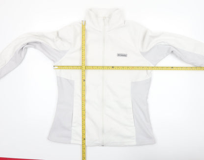Columbia Women's White Fleece Full Zip Jacket XL