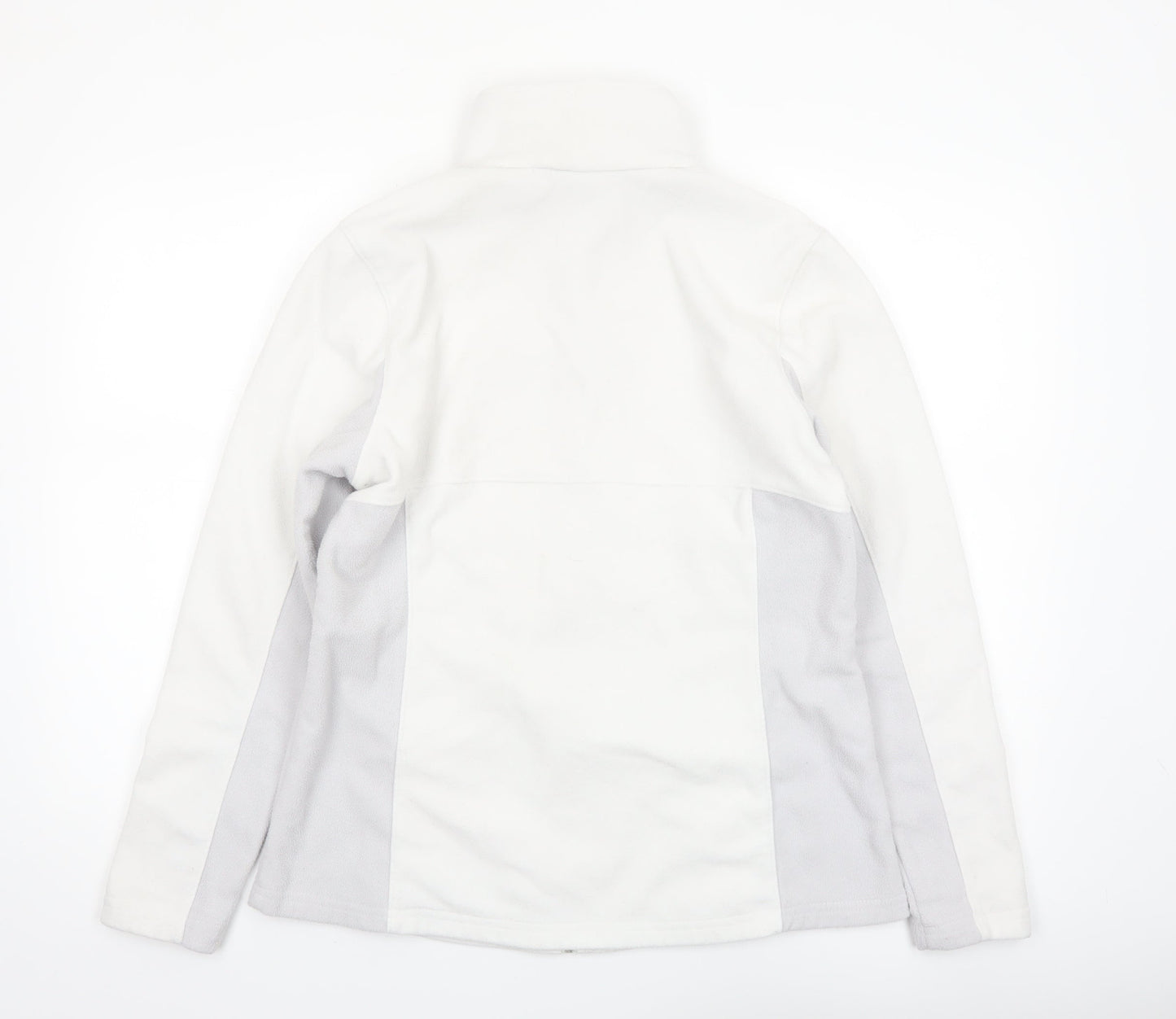 Columbia Women's White Fleece Full Zip Jacket XL