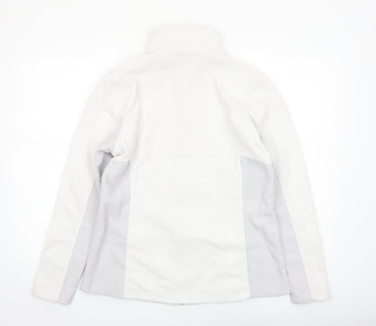Columbia Women's White Fleece Full Zip Jacket XL