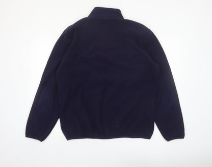 Umbro Mens Blue Fleece 1/4 Zip Pullover Sweatshirt Size L