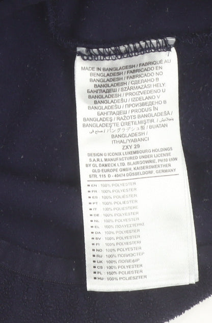 Umbro Mens Blue Fleece 1/4 Zip Pullover Sweatshirt Size L