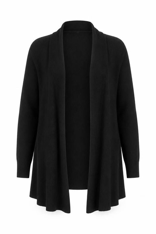Phase Eight Women's Black Size 16 Open Knit Long Sleeve Cardigan