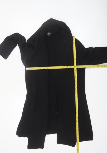 Phase Eight Women's Black Size 16 Open Knit Long Sleeve Cardigan