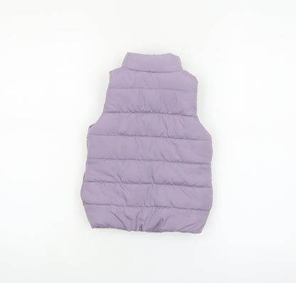 Puma Girls Purple Puffer Waistcoat 2-3 Years Lightweight Quilted Vest