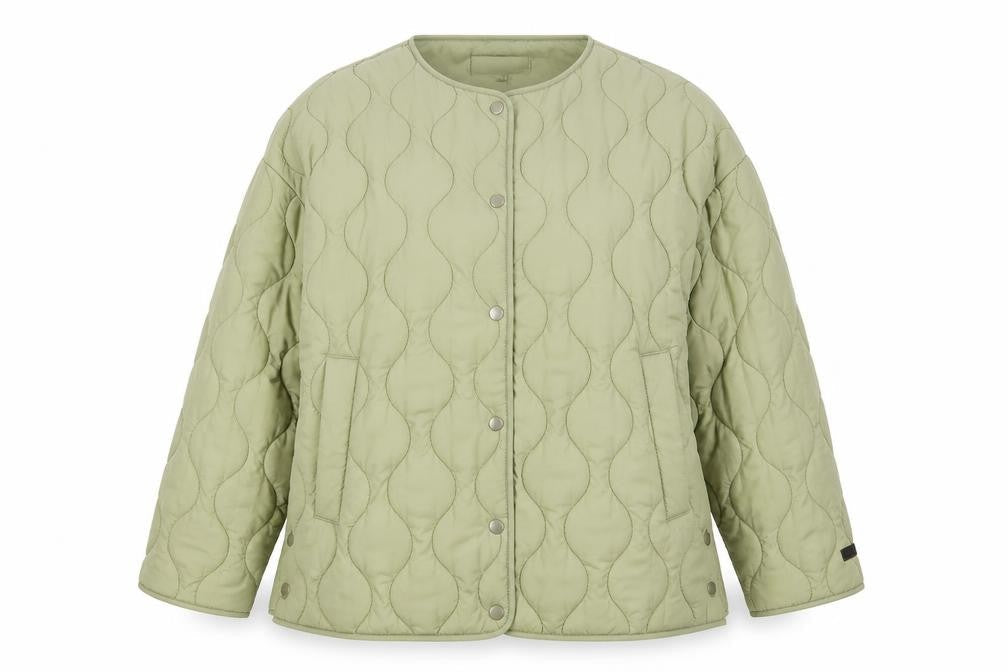 Kangol Women's Green Quilted Jacket UK 14 Mid-Length Casual