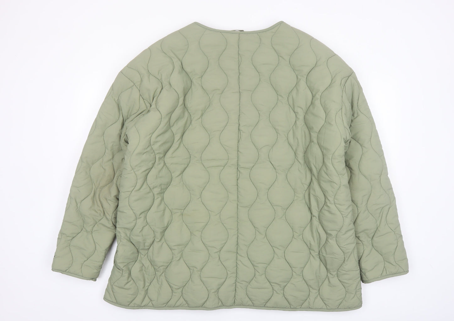 Kangol Women's Green Quilted Jacket UK 14 Mid-Length Casual