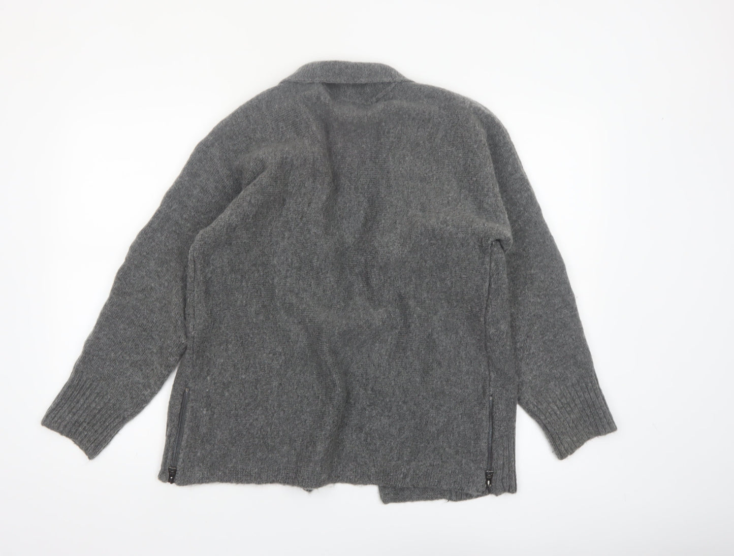 Marks and Spencer Women’s Grey Small Open Cardigan Mohair Blend Knit