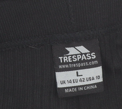 Trespass Womens Black Size 14 Thermal Leggings 100% Polyester