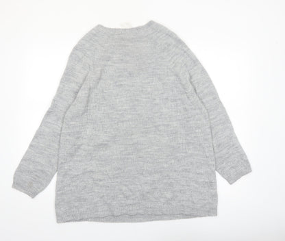 Replay Women Grey Knit Crew Neck Pullover Jumper Size L