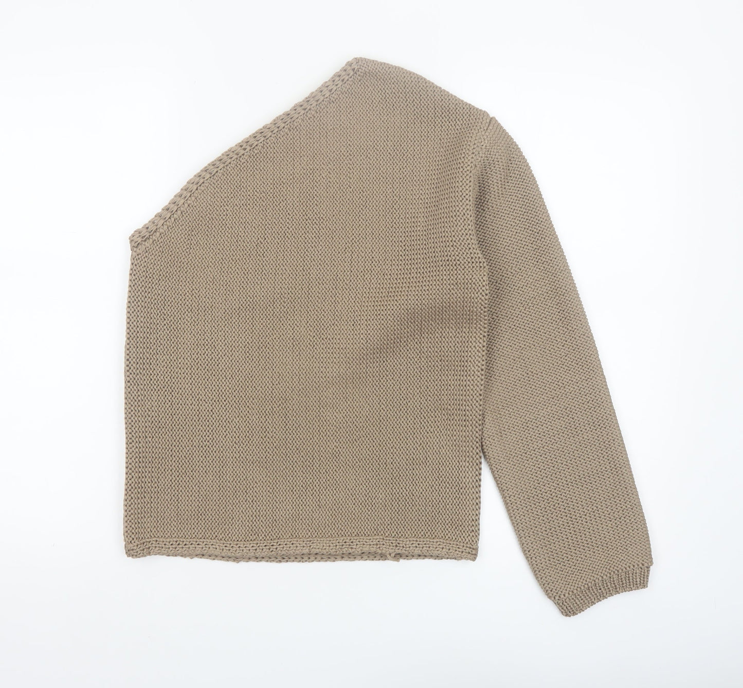 Marks and Spencer Women’s Beige Asymmetrical Knit Jumper Size S