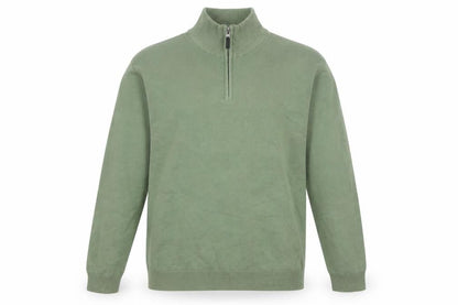 Next Men’s Green Cotton Half Zip High Neck Jumper Size L