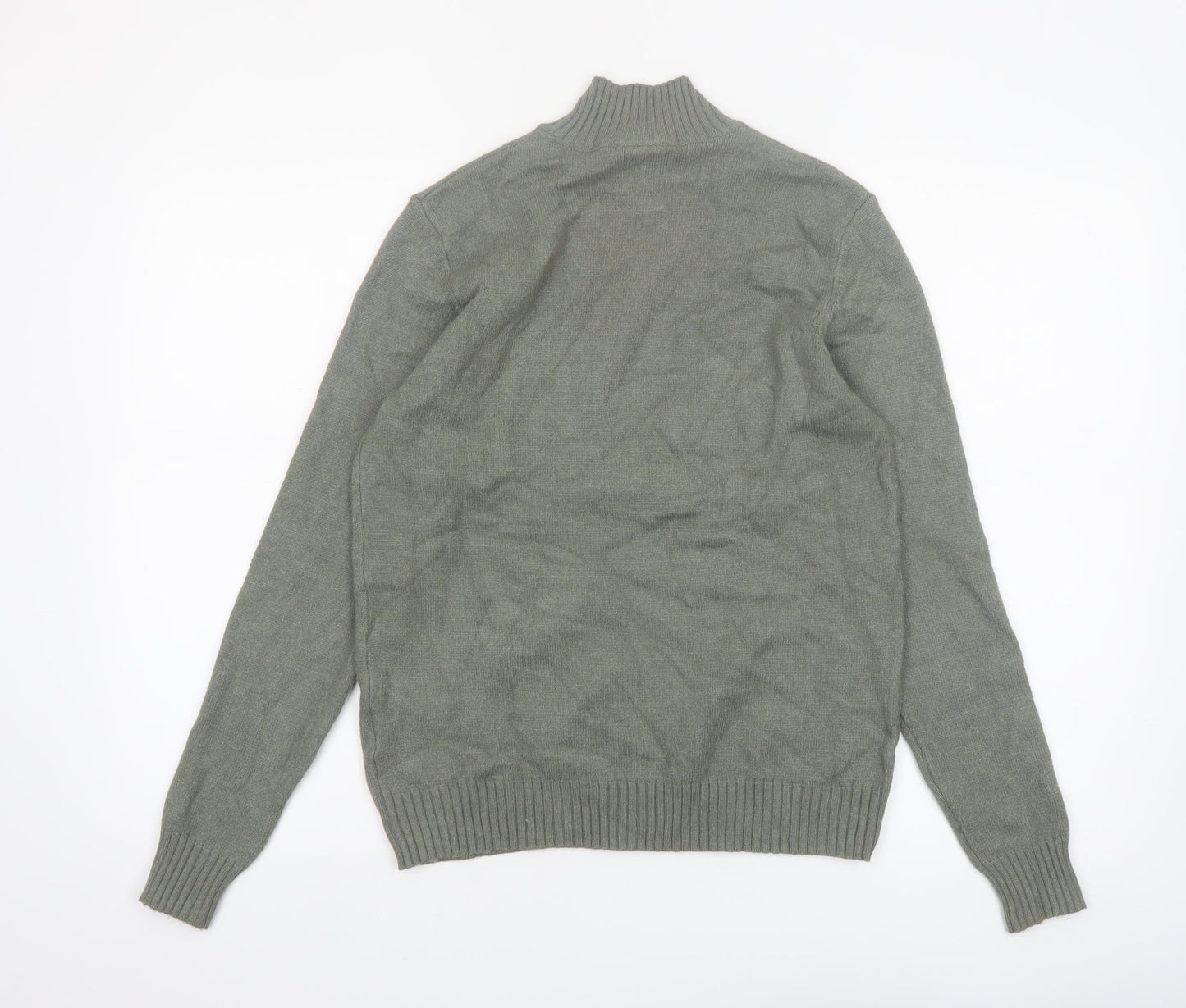 Vila Women Grey Mock Neck Knit Pullover Jumper M