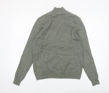 Vila Women Grey Mock Neck Knit Pullover Jumper M