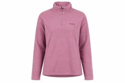 Brasher Women's Pink 1/2 Zip Fleece Pullover Sweatshirt UK 14