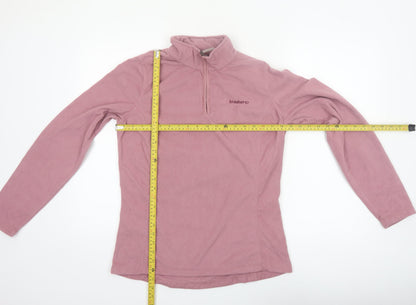 Brasher Women's Pink 1/2 Zip Fleece Pullover Sweatshirt UK 14