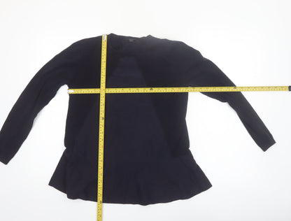 COS Women’s Navy Blue Long Sleeve Modal Blend Blouse Size S
