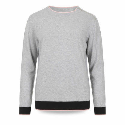 Debenhams Womens Grey Regular Fit Crew Neck Pullover Jumper Size 16