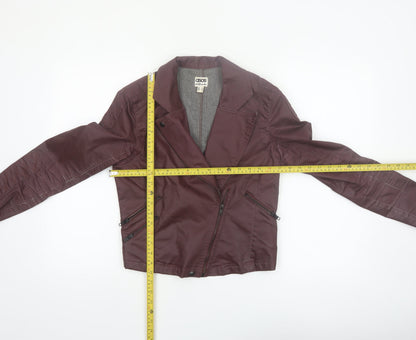 ASOS Women’s Brown Biker Jacket Size 10 Cotton Blend Zip Style