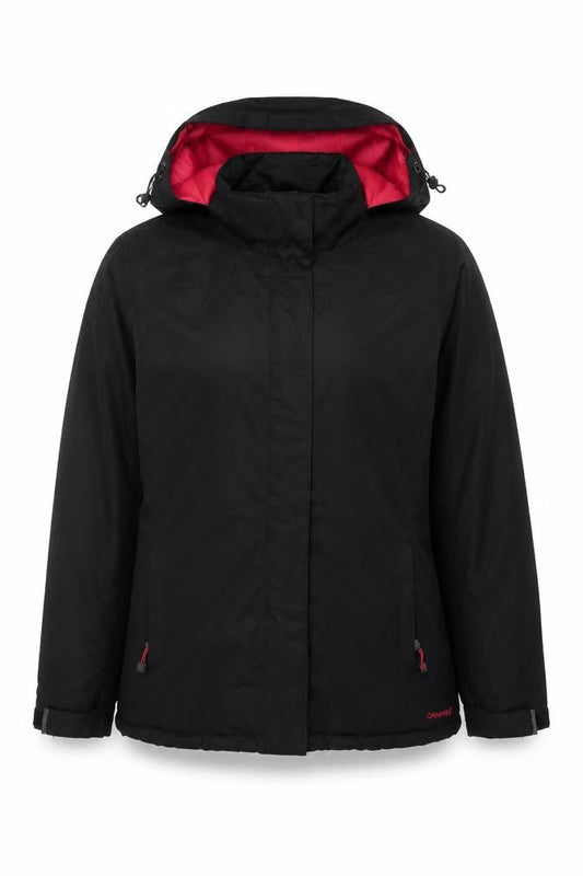 Campri Womens Black Hooded Puffer Jacket Size 14 Winter Outdoor Coat