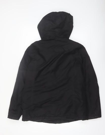 Campri Womens Black Hooded Puffer Jacket Size 14 Winter Outdoor Coat