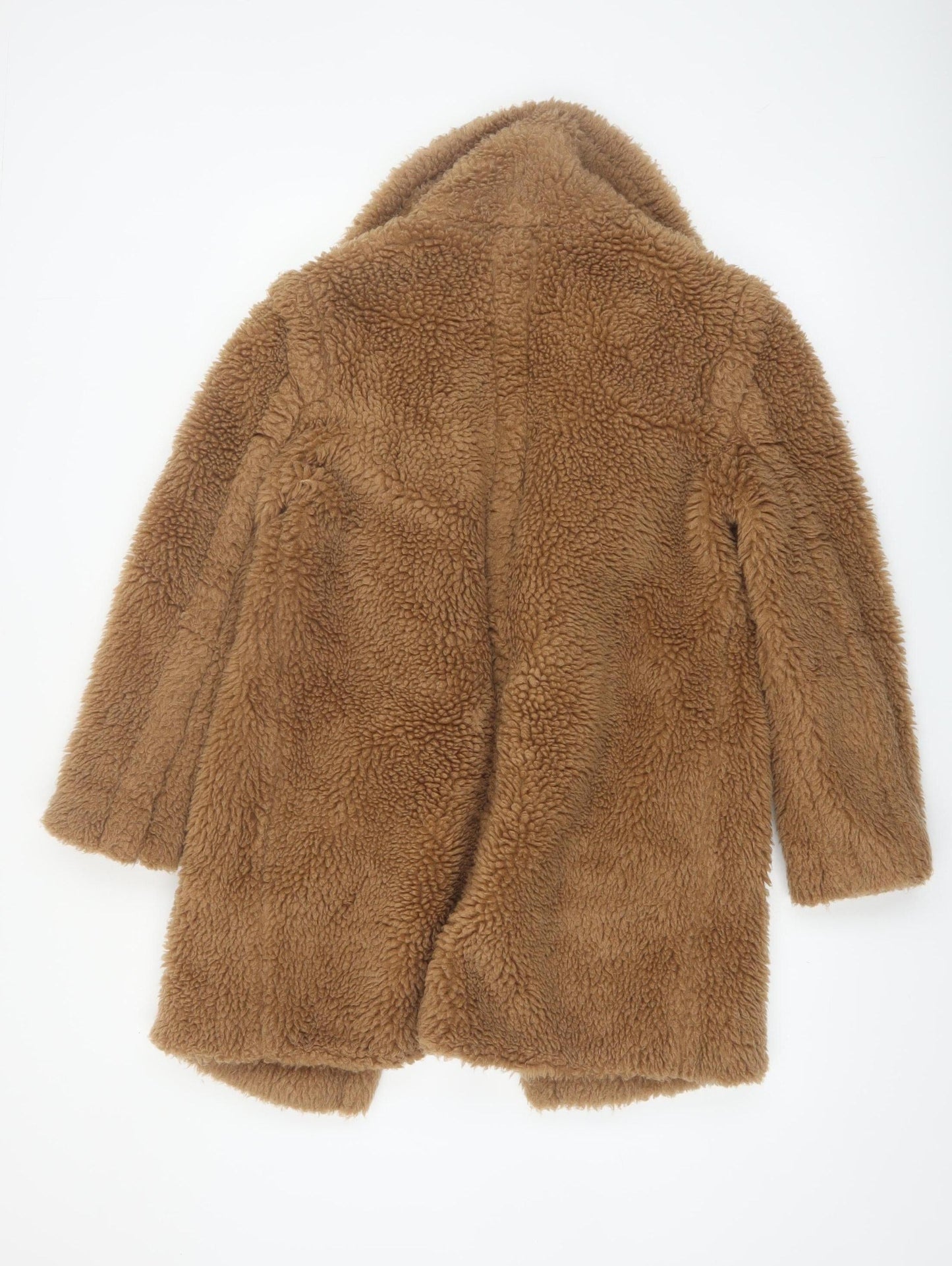 Max Mara Women Brown Camel Wool Blend Overcoat Size 6 UK