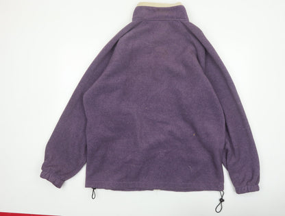 Cotton Traders Mens Purple XL Fleece Full Zip Jacket