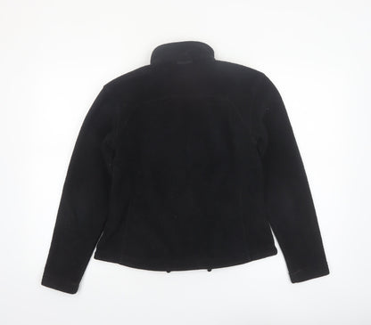 Jack Wolfskin Women's Black Fleece Jacket Size 10 Full Zip Outdoor