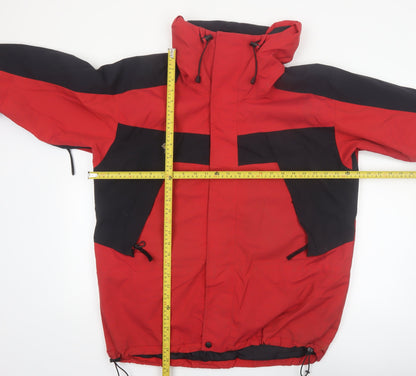 Mountain Hardwear Men’s Red Black Hooded Parka Jacket Size M
