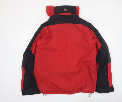 Mountain Hardwear Men’s Red Black Hooded Parka Jacket Size M
