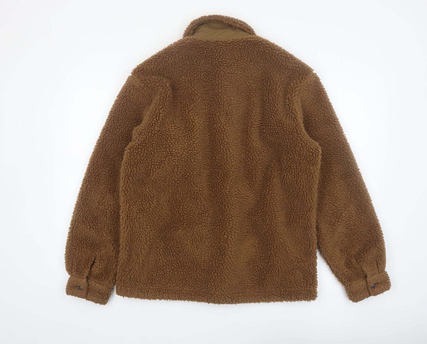 Uniqlo Men’s Brown Fleece Button Jacket Size S Regular Fit