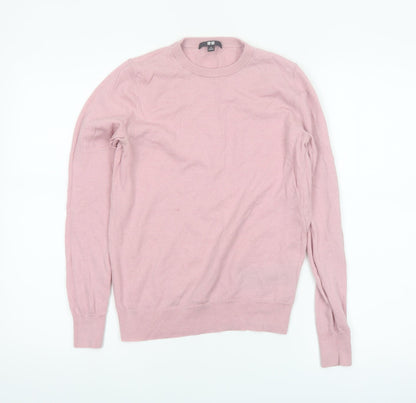 UNIQLO Women's Pink Wool Crew Neck Pullover Jumper M