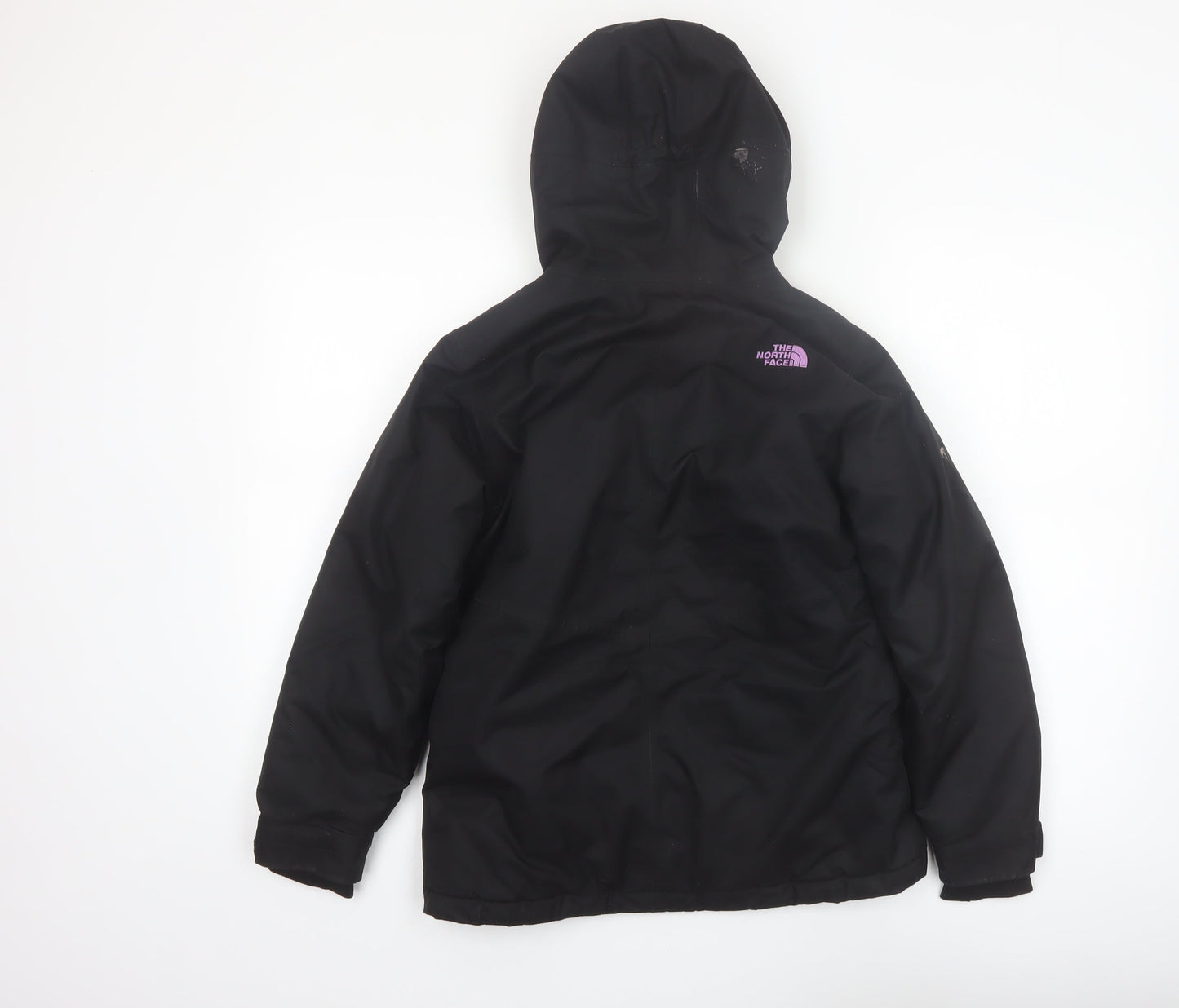 The North Face Girls Black Hooded Waterproof Ski Jacket Size 10-11 Years
