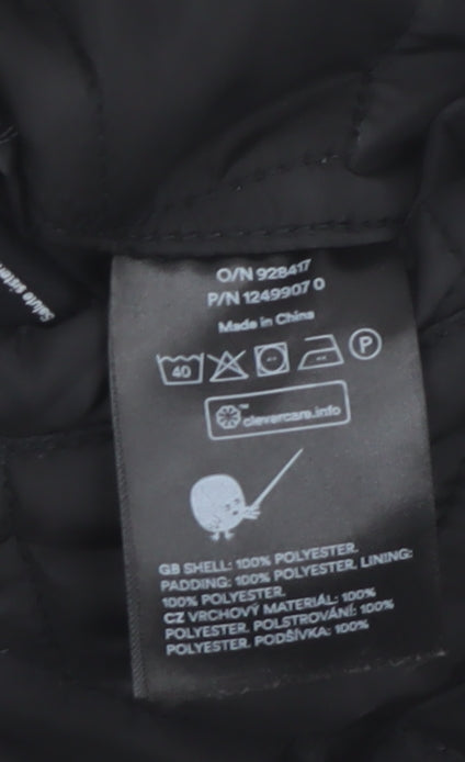 Monki Womens Black Quilted Bomber Jacket Size M Polyester Lined